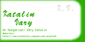 katalin vary business card